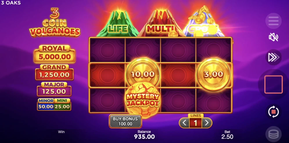 3 Coin Volcanoes demo