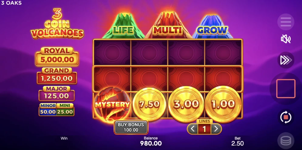 3 Coin Volcanoes Slot