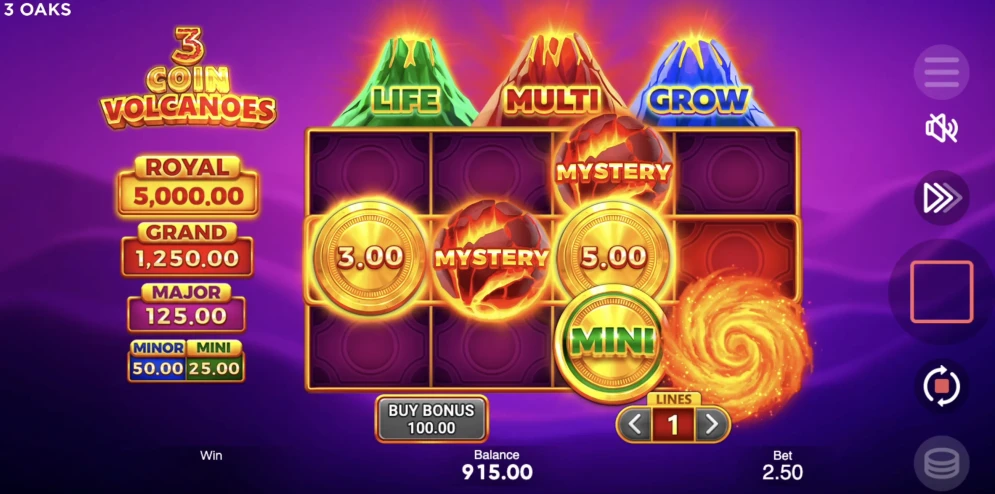 3 Coin Volcanoes