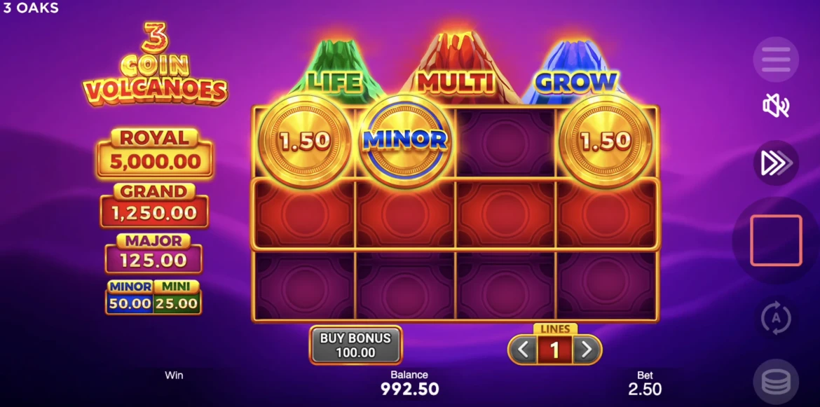 3 Coin Volcanoes