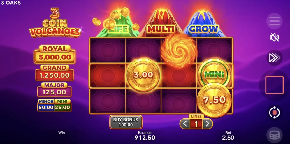 3 Coin Volcanoes Slot