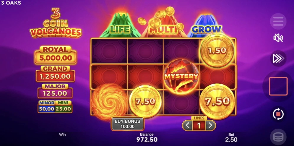 3 Coin Volcanoes Slot
