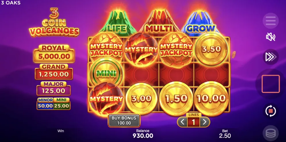 3 Coin Volcanoes 